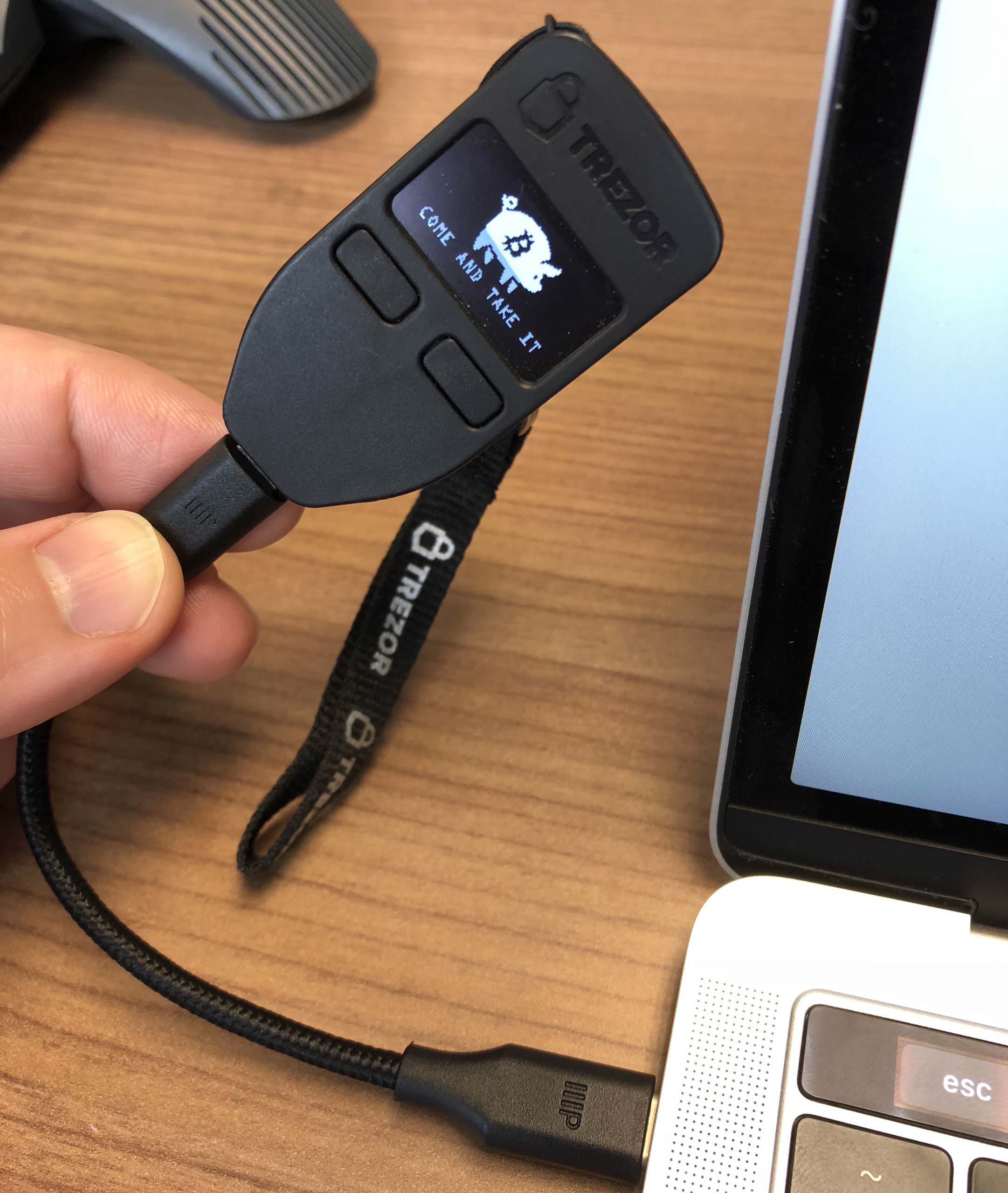 Hardware wallet and steel seed backup for storing Bitcoin after purchase