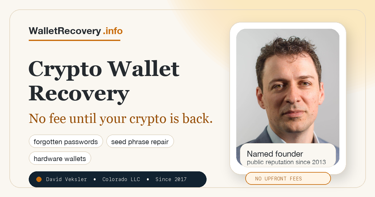 Cypherpunk illustration of a damaged crypto wallet being reconstructed into a working cryptographic key